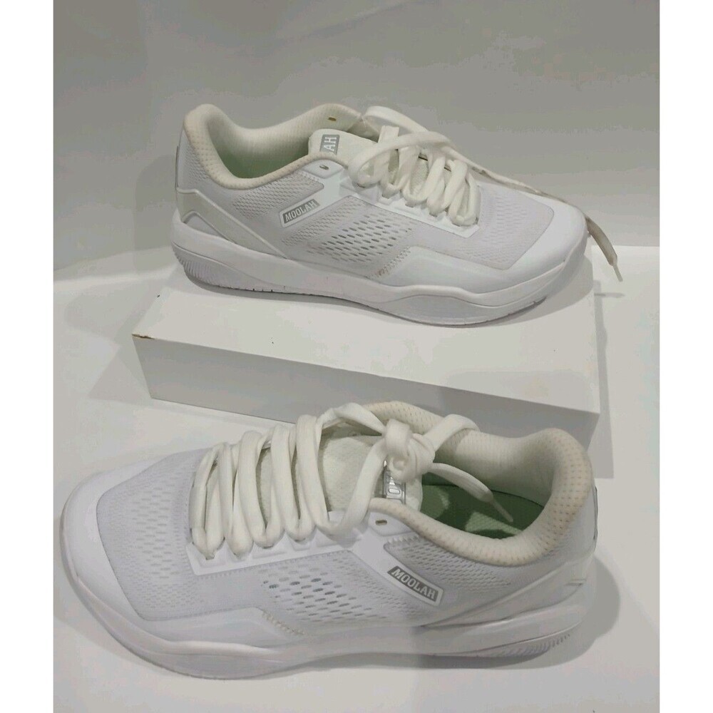 Moolah White Low Top Athletic Sneakers Women’s Size 9.5 Mesh Lace Up Shoes